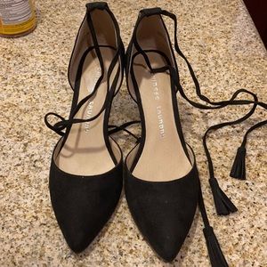 Chinese Laundry suede d’orsay heels